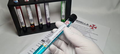 Resident Evil Umbrella Corp Reagenzgläser T-Virus | Anti-Virus | G-Virus | Uroboros | Alpha Blutprobe | Cosplay