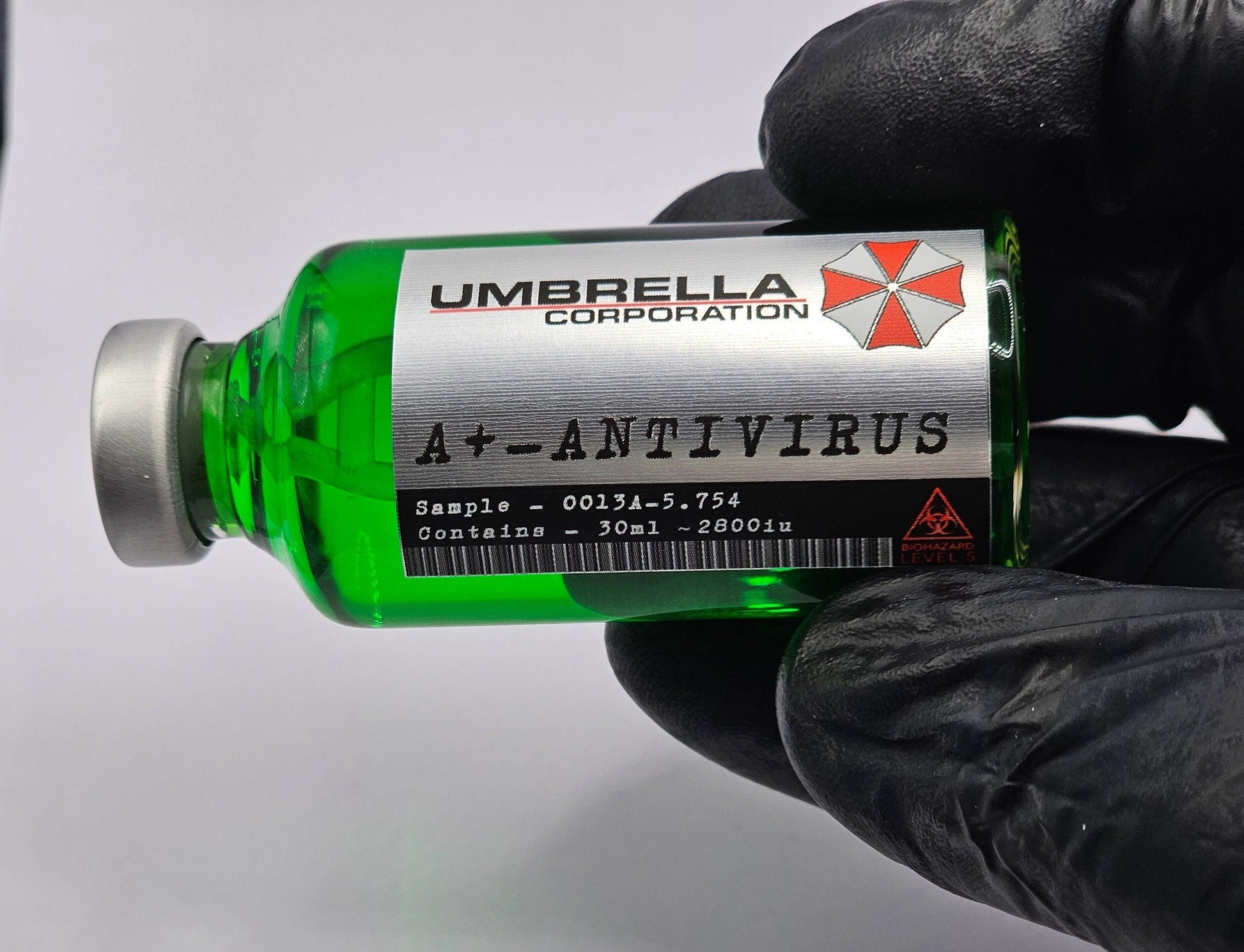 T-Virus Antivirus Resident Evil Umbrella Corp Coporation Helix Bunt Resident Evil Biohazard Cosplay Fläschchen Medizin Fläschchen