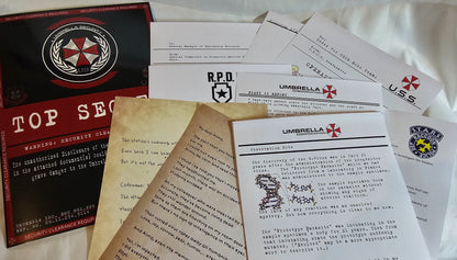 Resident Evil Biohazard Spiele Infos Cosplay Dokumente Umbrella Corporation Kendo Shop Deko Dekoidee Chris Redfiel Jill Valentine TVirus