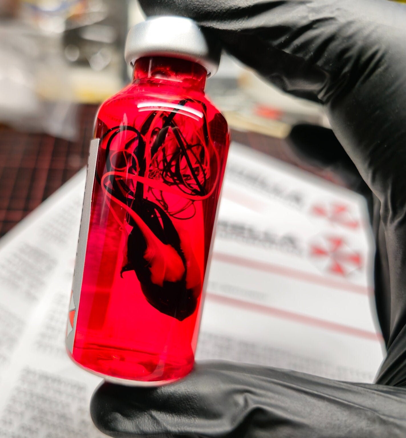 Resident Evil Nemesis Alpha Parasit Cosplay Horror Probe Fläschchen Horror Geschenk Fläschchen