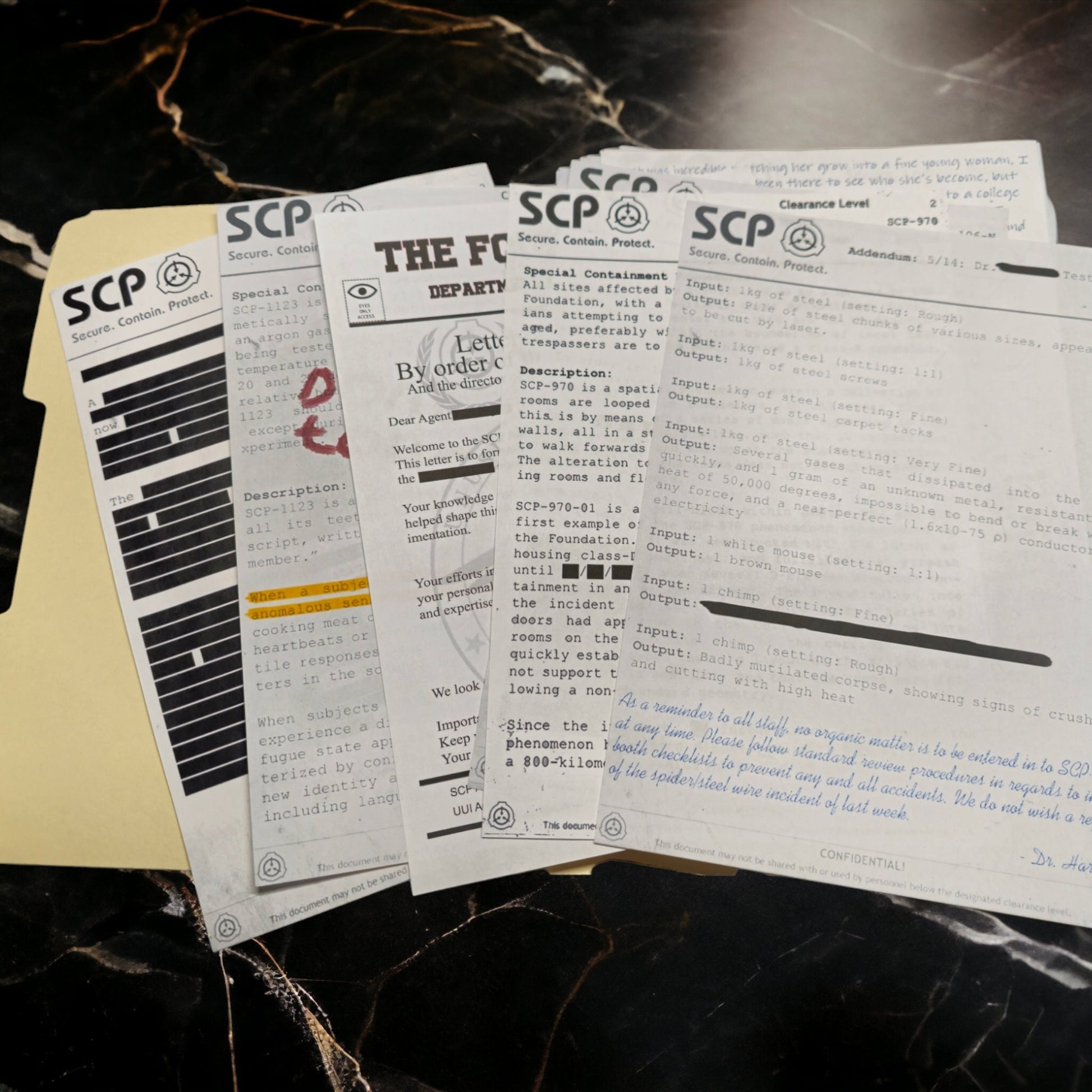 SCP Dokumente Secure Contain Protec Intel Information Cosplay Zettel Euklid Keter Sicher Creepy Pasta Geheimakte-Edition