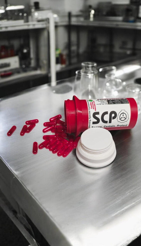 SCP-500 Panacea Cosplay Secure Contain Protect Deko Fanart Pillen Sicher Euclid Keter Dr. Klein SCP