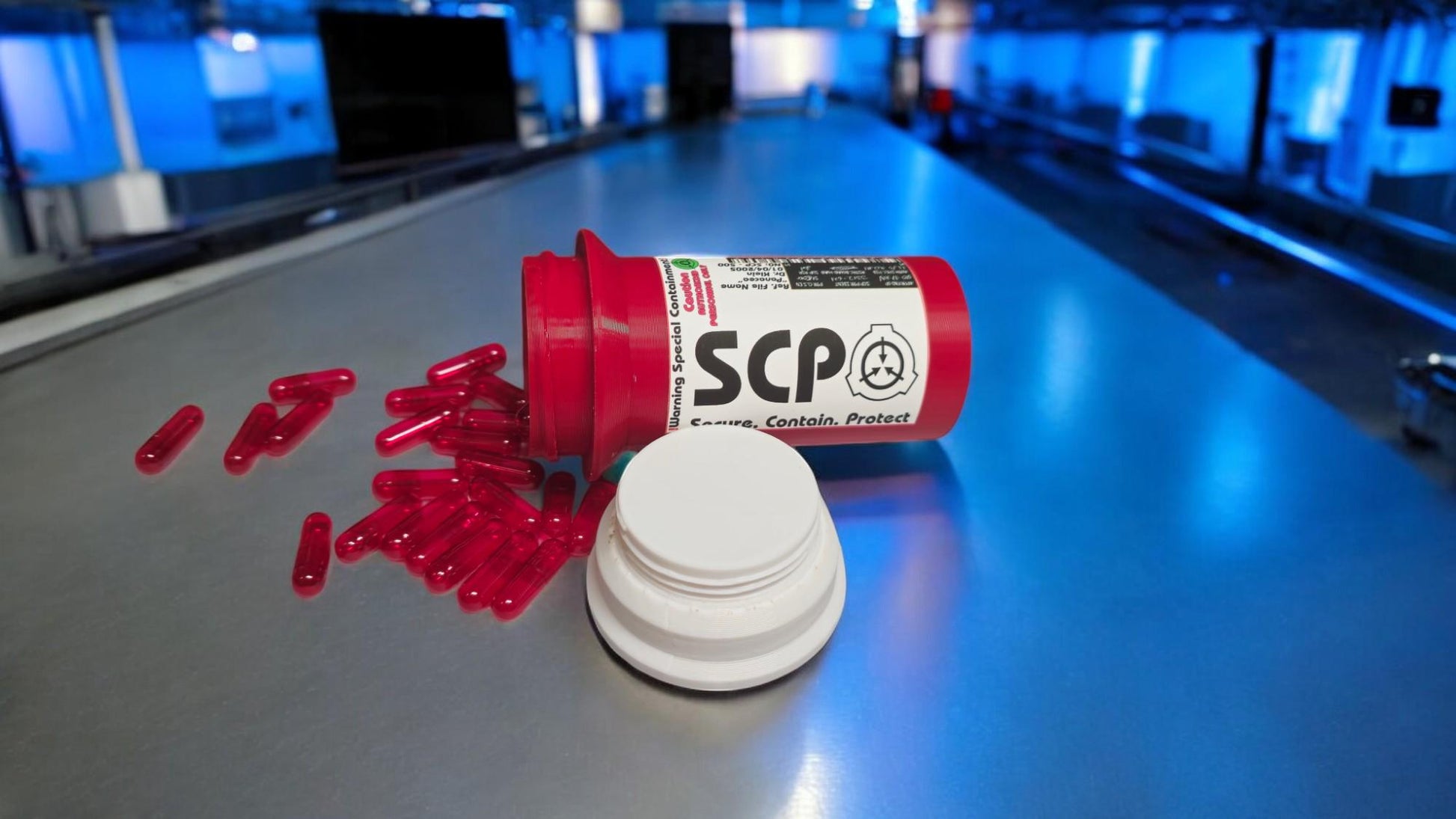 SCP-500 Panacea Cosplay Secure Contain Protect Deko Fanart Pillen Sicher Euclid Keter Dr. Klein SCP