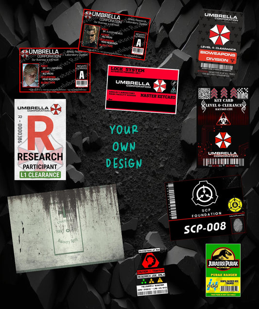 Design für Cosplay Requisiten, Sci-Fi Props | Fiktive Etiketten, Karten | Personalisierte Sticker, Labels und vieles mehr