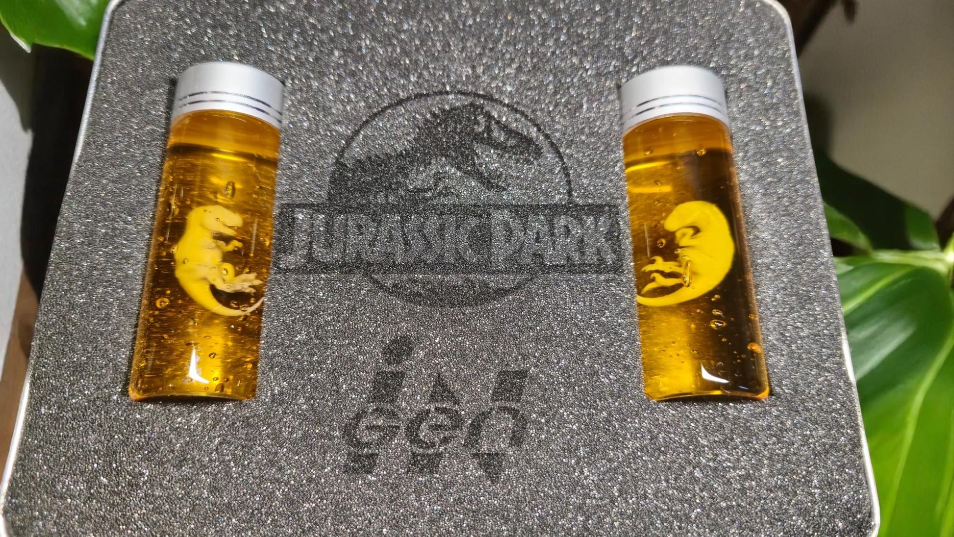 Jurassic Park Raptor Trex Embryo Sammelbox Box Koffer Schaumstoff Cosplay Sammlung Fanmade