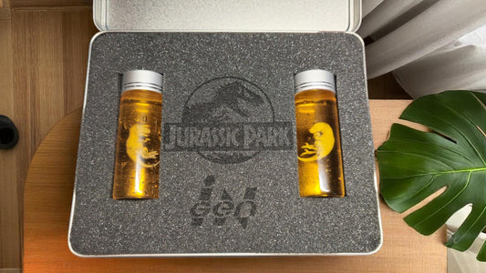 Jurassic Park Raptor Trex Embryo Sammelbox Box Koffer Schaumstoff Cosplay Sammlung Fanmade