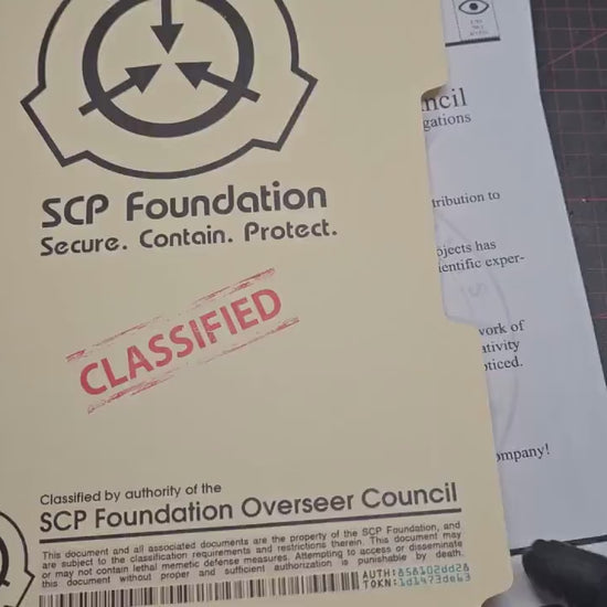 SCP Dokumente Secure Contain Protec Intel Information Cosplay Zettel Euklid Keter Sicher Creepy Pasta Geheimakte-Edition