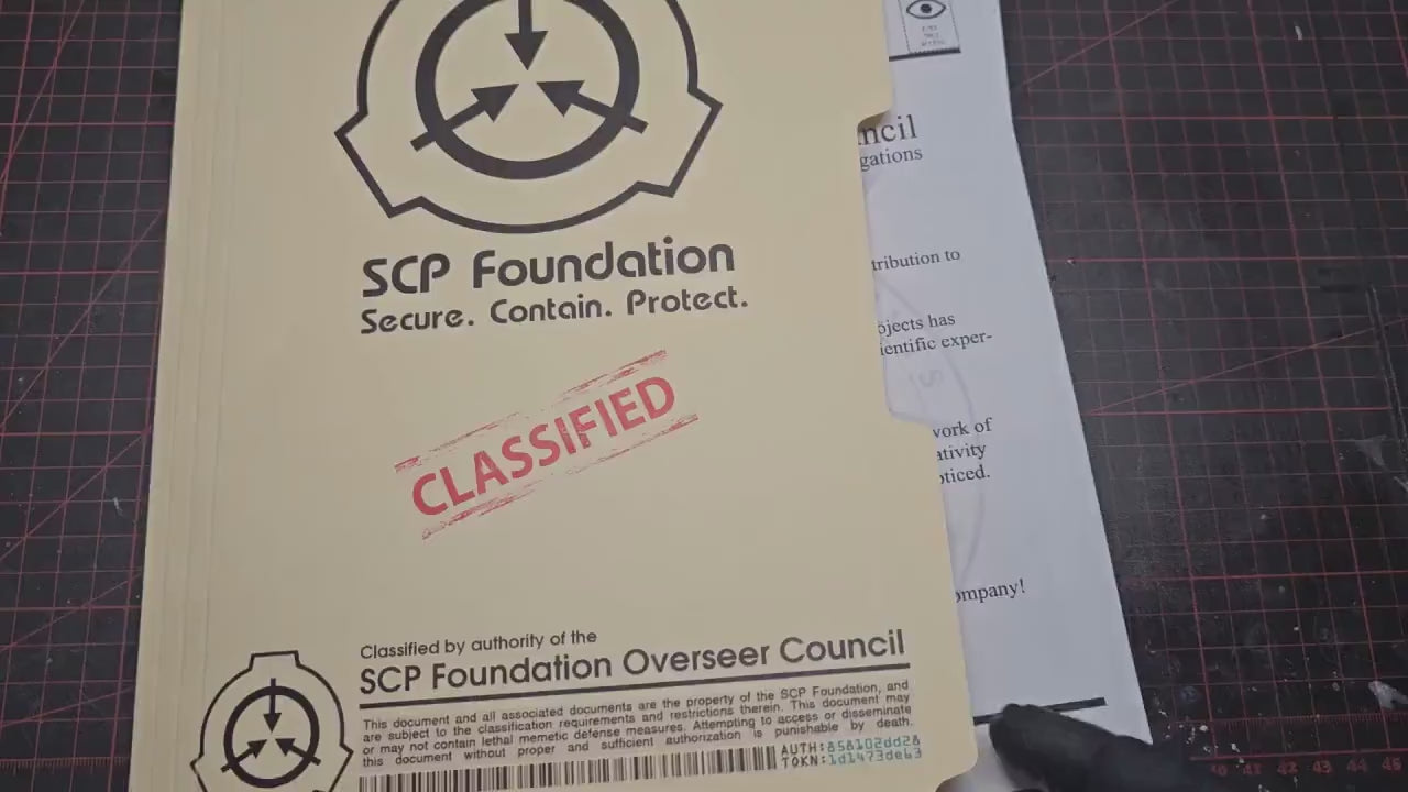 SCP Dokumente Secure Contain Protec Intel Information Cosplay Zettel Euklid Keter Sicher Creepy Pasta Geheimakte-Edition